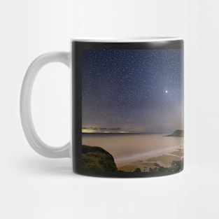 Fall Bay on Gower in Wales at Night Mug